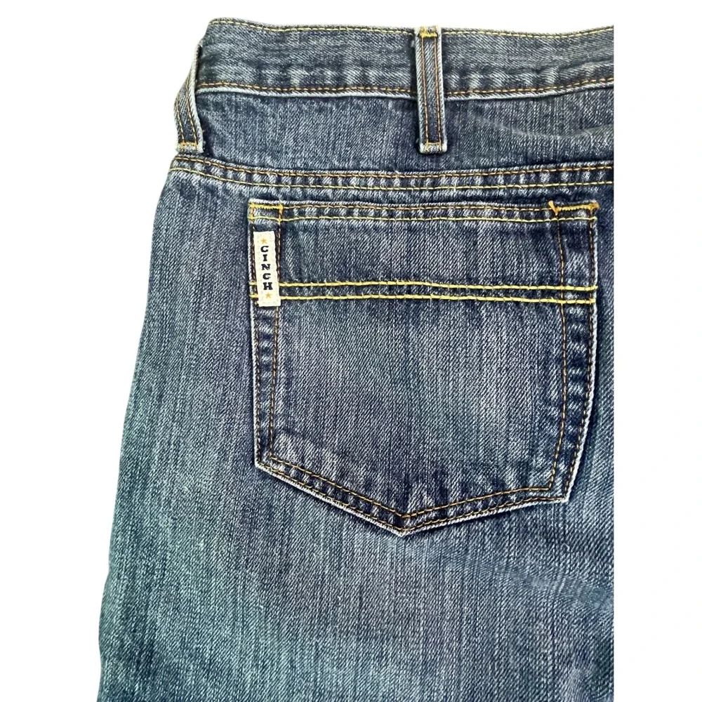 Cinch Men's Straight Leg Denim Jeans Blue Medium Wash 40x30 Style MB92834013